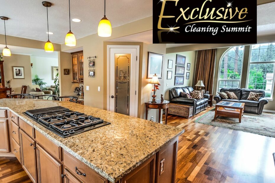 A clean kitchen in Summit county vacation rental, captured by a professional cleaner at Exclusive Cleaning summit during a home inspection services in Silverthorne, CO for